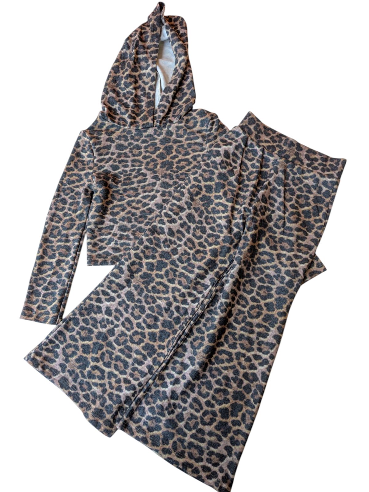leopardí komplet kalhoty + top pro holky secondhand George 