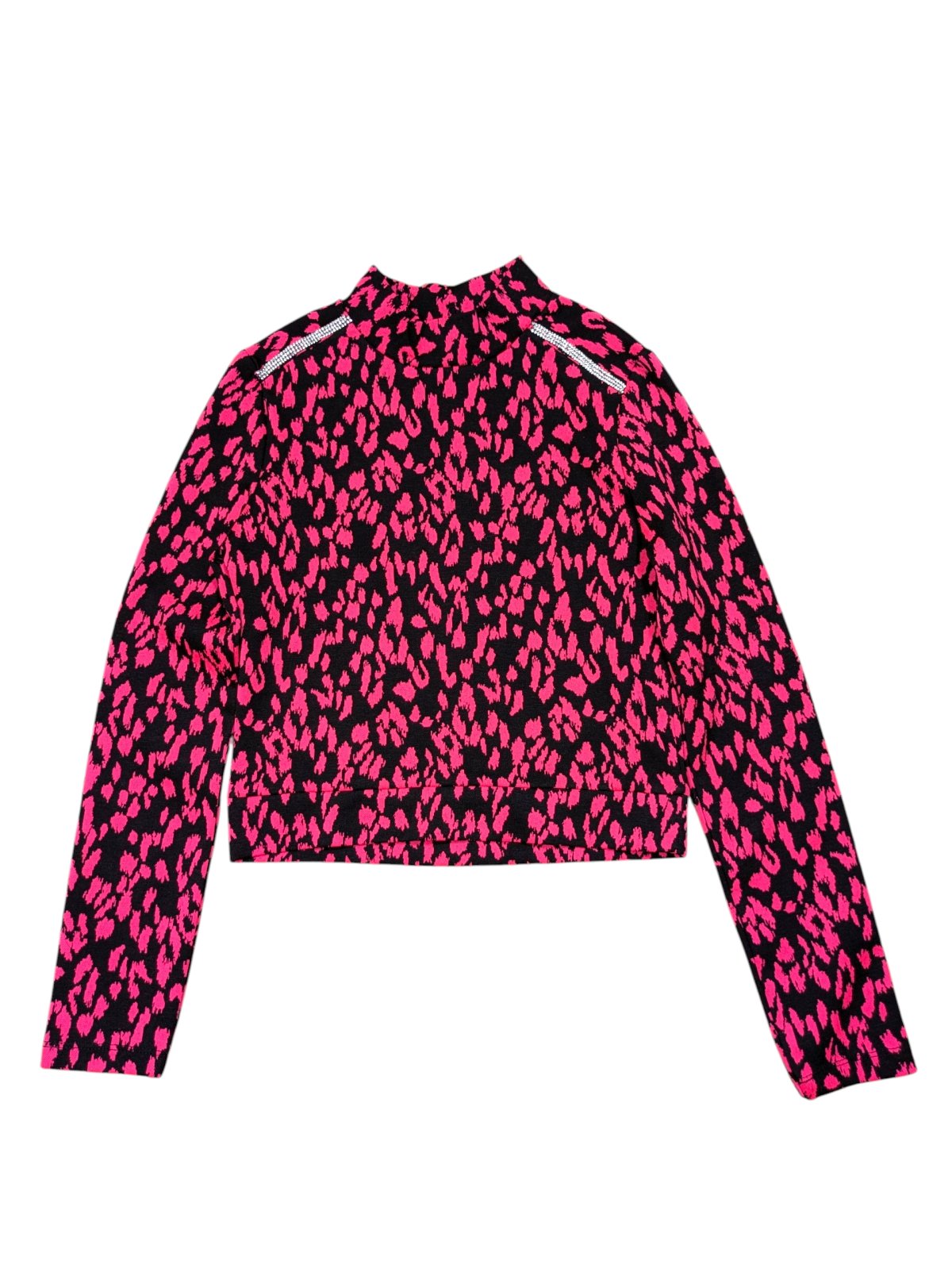 Vzorovaná mikina černo růžová pro holky secondhand River Island