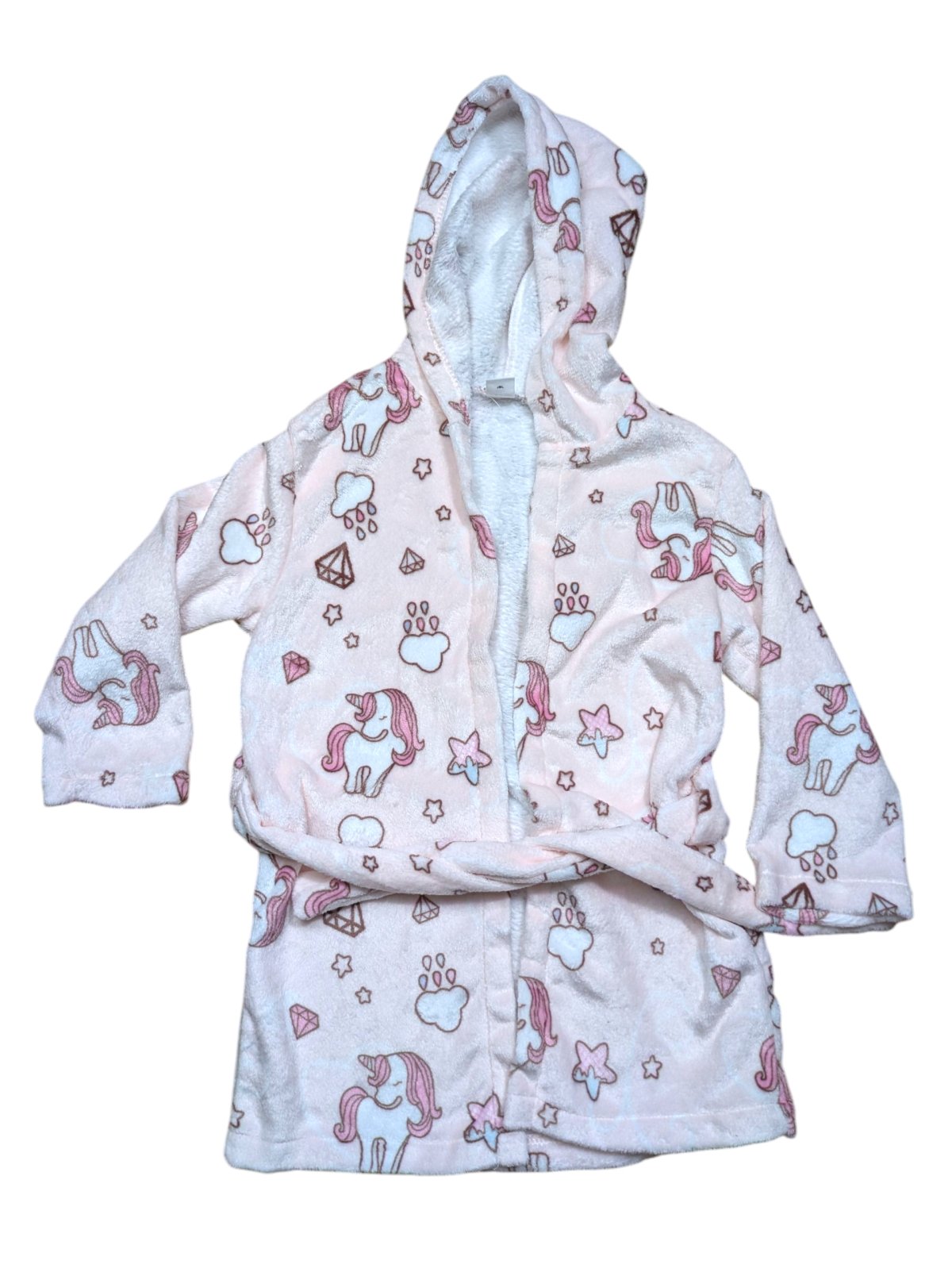 Růžový župan s jednorožci pro holky secondhand Shein