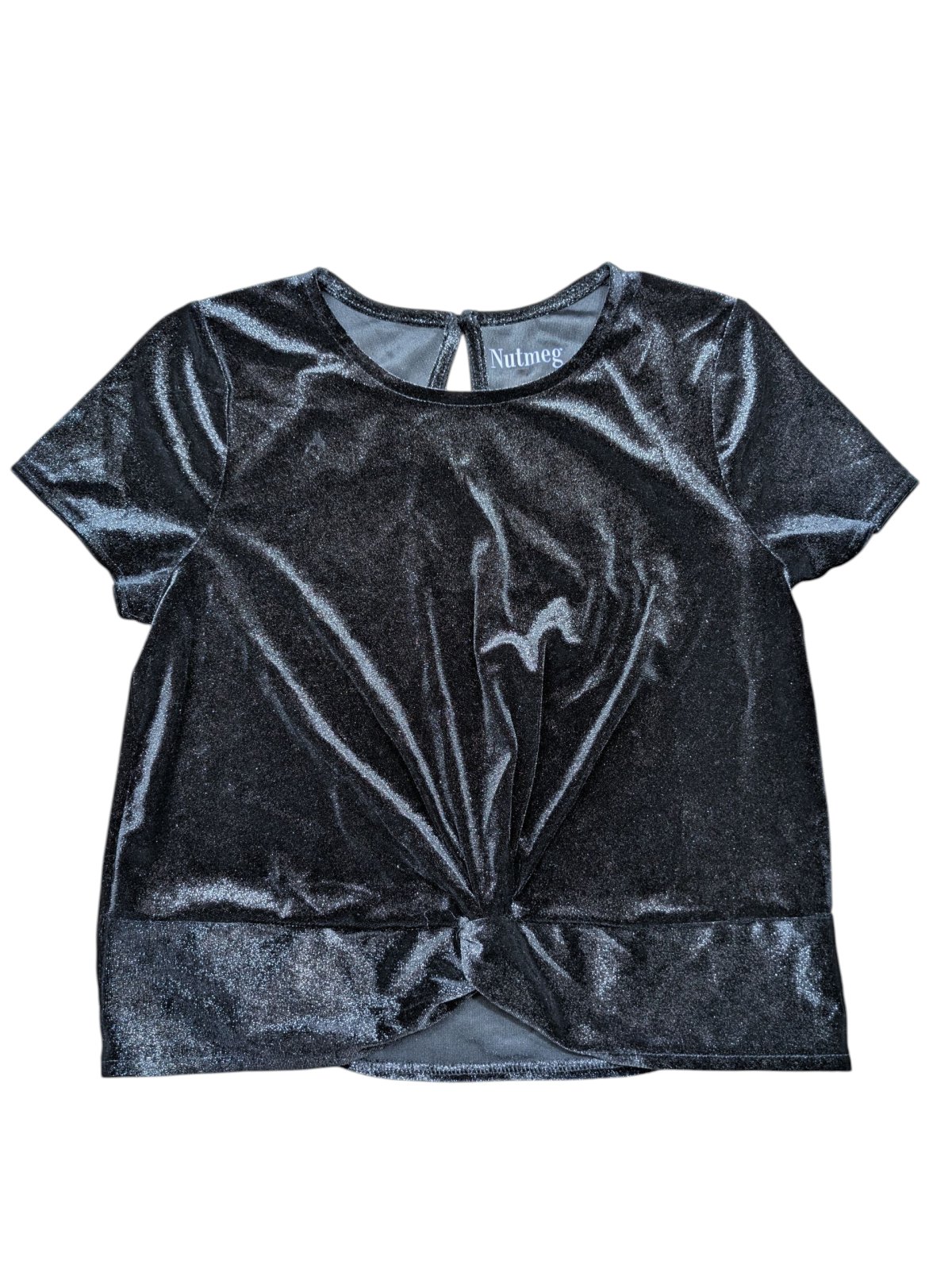 Černé semišové triko pro holky secondhand Nutmeg