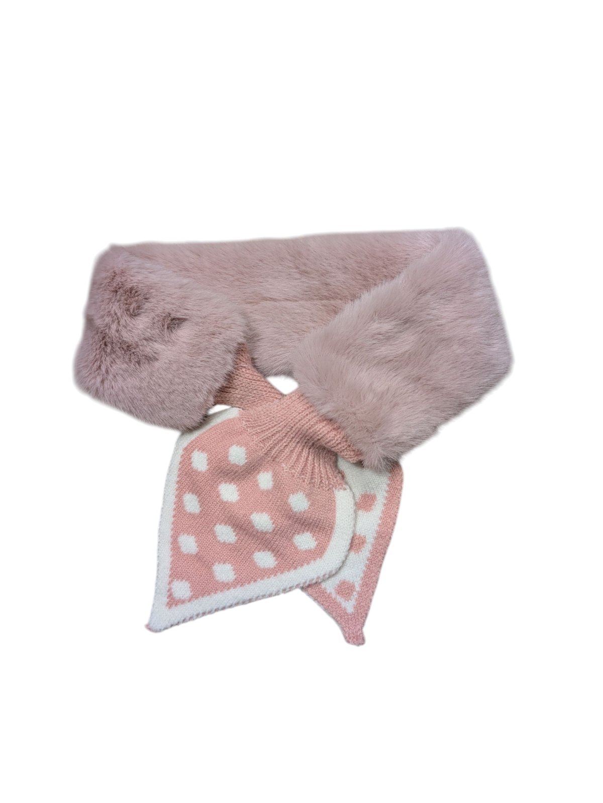 Růžová zimní šála chlupatá pro holky secondhand 