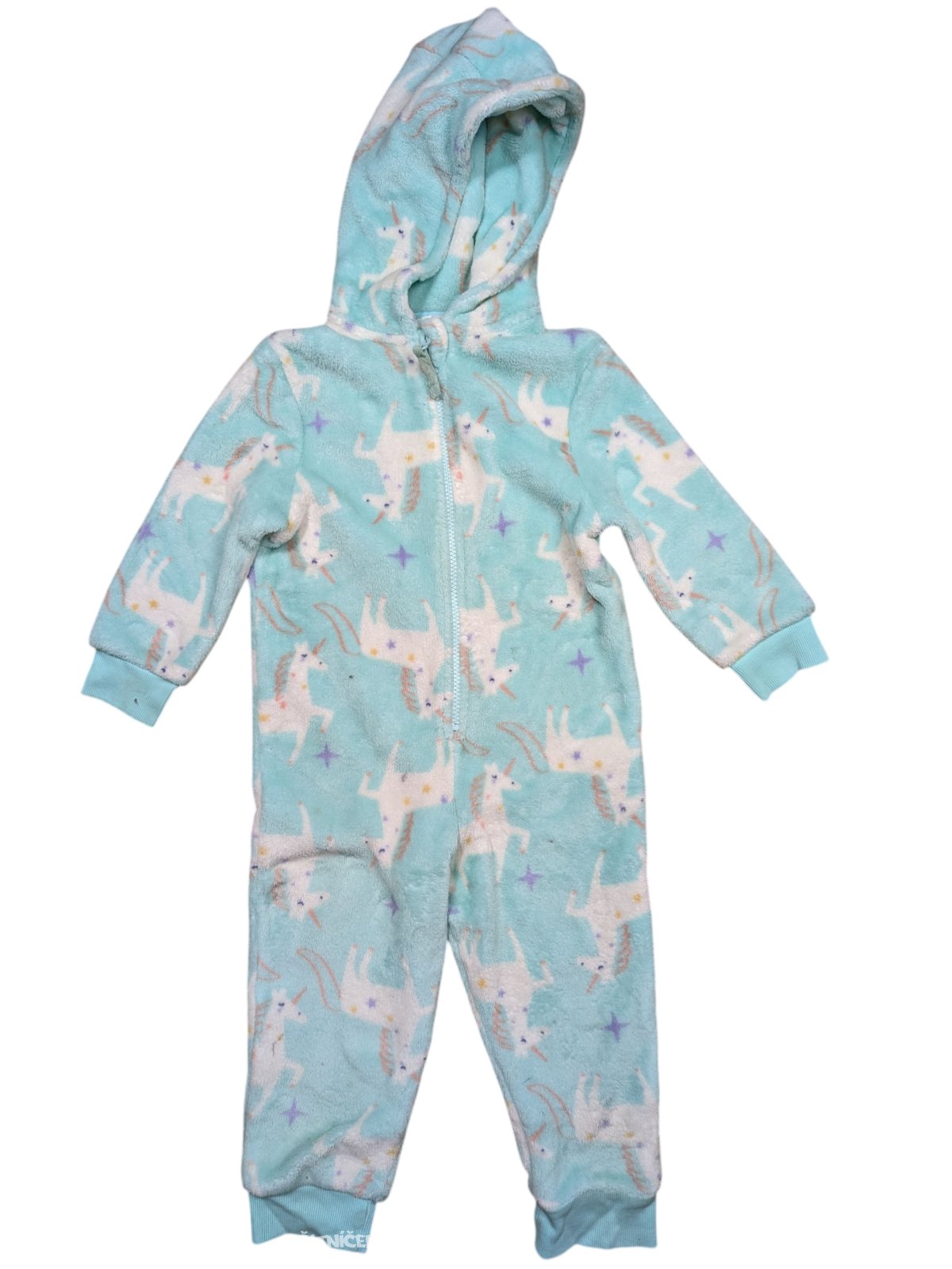 Pyžamový overal s jednorožci pro holky secondhand M&S
