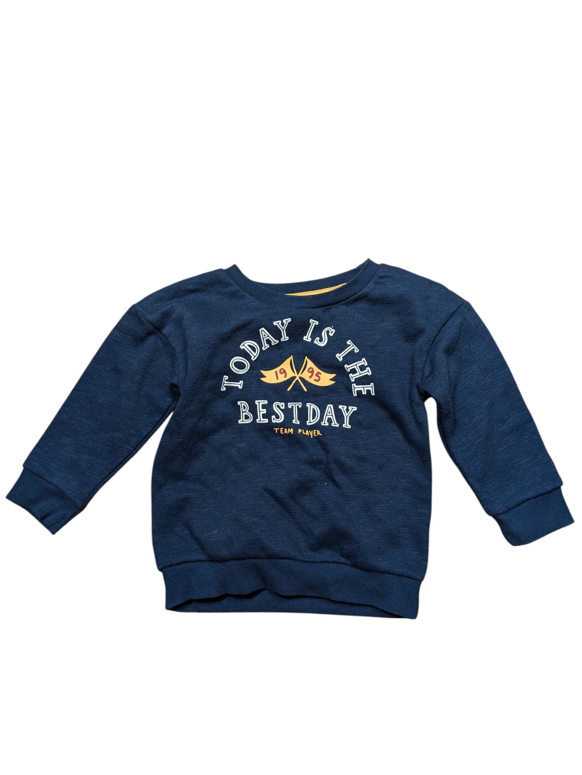 Slabá mikina tmavá s obrázkem pro kluky secondhand Primark