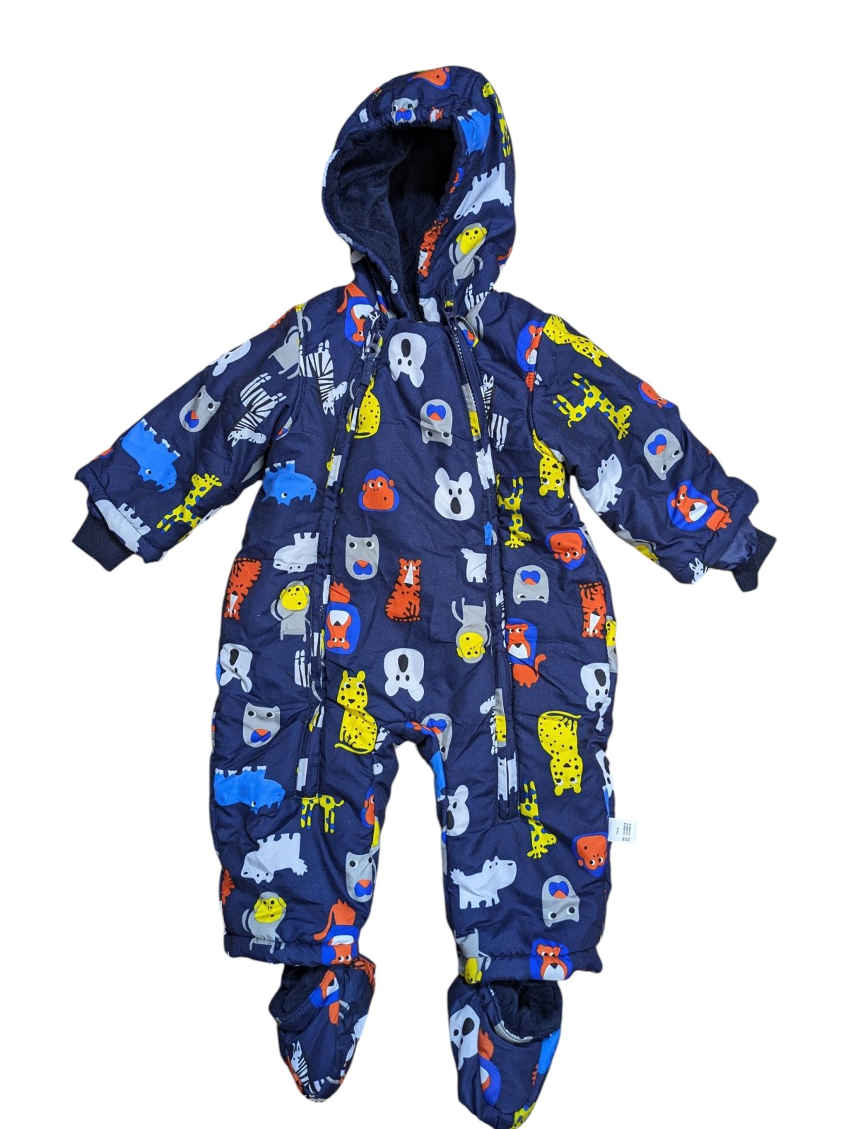 Modrá zimní kombinéza s obrázky pro kluky secondhand Kids Bett