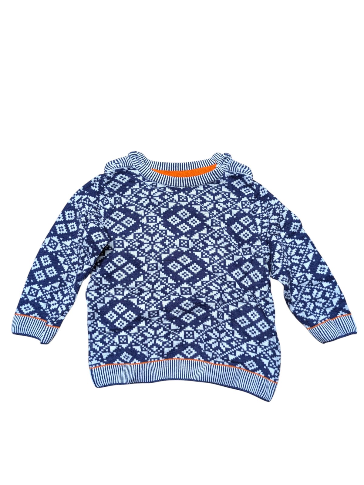 Slabší vzorovaný svetr pro kluky secondhand M&S