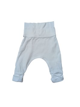 Bílé žebrované kalhoty pro novorozence secondhand