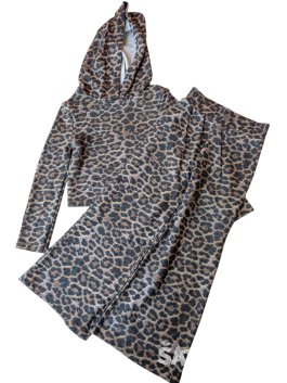 leopardí komplet kalhoty + top pro holky secondhand George 