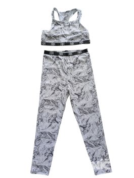 legínky s bíločerným motivem pro holky secondhand River Island 