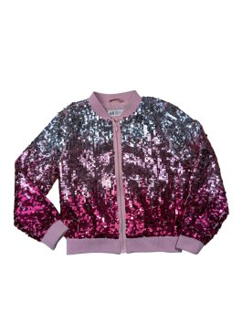 růžová bunda s flitrami pro holky secondhand HM