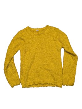 Žlutý chlupatý svetr slabý pro holky secondhand 