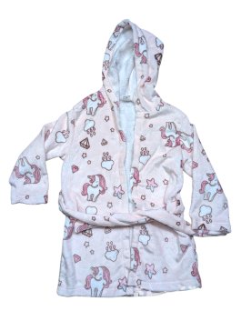 Růžový župan s jednorožci pro holky secondhand Shein