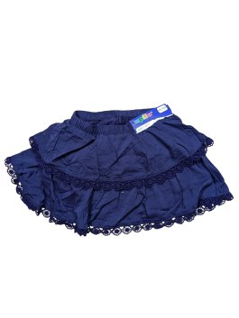 Tmavě modrá zdobená sukně pro holky outlet Lupilu