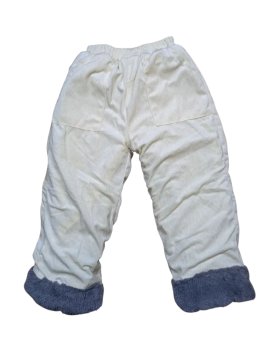 Světlé silné zateplené kalhoty do zimy pro kluky