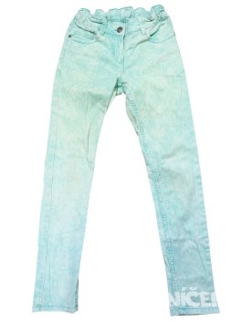 Zelené žíhané džíny pro holky secondhand pepperts
