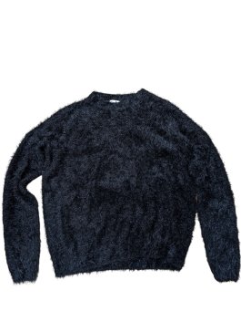 Černý chlupatý svetr pro holky secondhand Sinsay