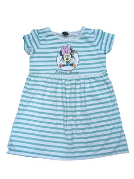 Zeleno bílé pruhované šaty Minie pro holky secondhand Disney