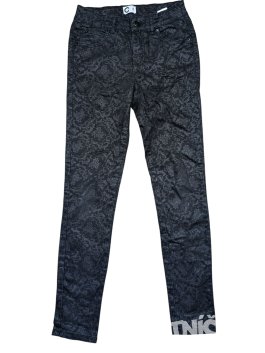 Černé džíny se vzorem pro holky secondhand Cubus