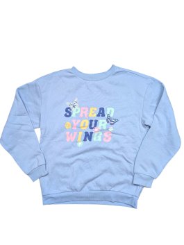 Světle modrá mikina s nápisem pro holky secondhand Primark