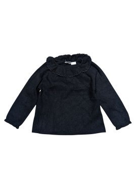 Černý svetr s volánky pro holky secondhand Zara