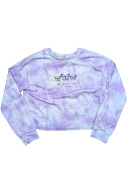 Slabá mikina fialovo bílá pro holky secondhand George