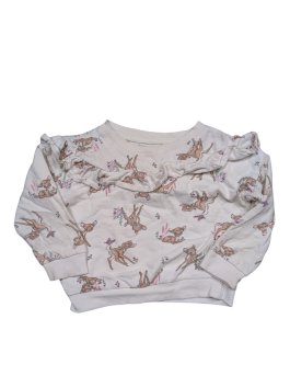 Bílá mikina Bambi pro holky secondhand Disney