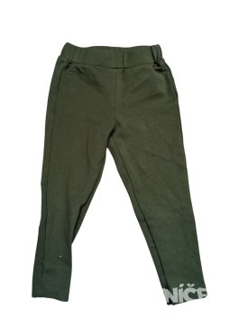 Zelené elastické kalhoty pro holky secondhand 