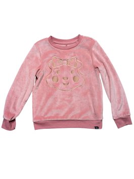 Světle růžová mikina na styl semiše pro holky secondhand George