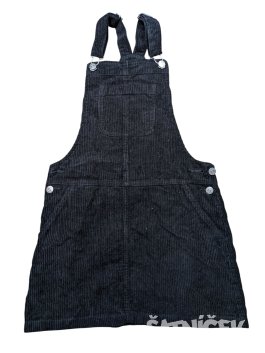 Černá manšestrtová šatovka pro holky secondhand F&F