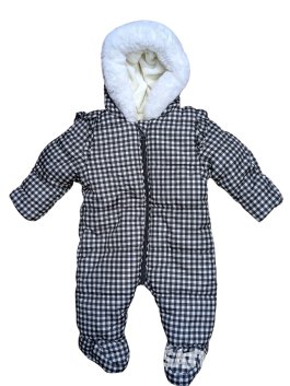 Kostkovaná zimní kombinéza se šustem pro holky secondhand George