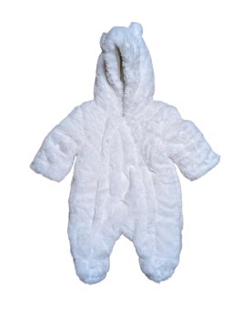 Bílá zimní kombinéza chlupatá pro holky secondhand George