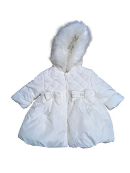 Bílá zimní bunda pro holky secondhand Mintini Baby