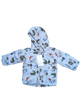 Světle modrá zimní bunda s obrázky pro kluky outlet Nameit