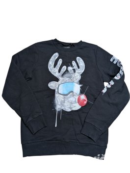 Černá mikina se sobem pro kluky secondhand Next