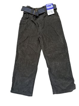 Tmavé manšestrové kalhoty s páskem outlet Cherokee