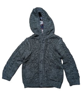 Pletená svetrová bunda tmavá pro kluky outlet Rebel