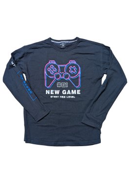 Tmavé triko s obrázkem pro kluky secondhand Reserved