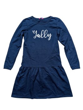 Tmavé mikinové šaty s nápisem pro holky secondhand Lewro