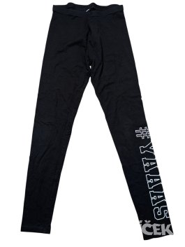 Černé elasťáky s nápisem pro holky secondhand C&A