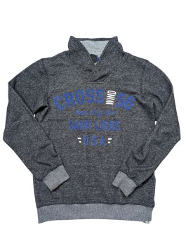 Tmavá žíhaná mikina s nápisem pro kluky secondhand Chapter Young