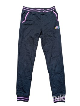 Černé tepláky s růžovými pruhy pro holky secondhand Wolf