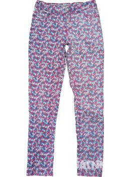 Růžové džíny se vzorem pro holky secondhand Intelligent Store