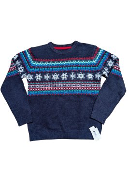 Tmavý svetr pro kluky se vzorem outlet Dunnes