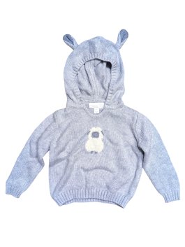 Šedý svetr s ovečkou pro kluky secondhand The Little White Company