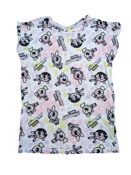 Bílo růžové triko s obrázky pro holky secondhand CN