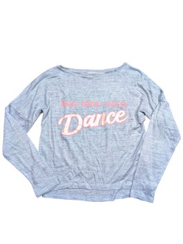 Šedé triko dlouhý rukáv s nápisem pro holky secondhand H&M