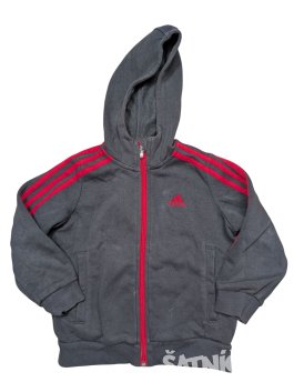 Šedo červená mikina pro kluky secondhand Adidas