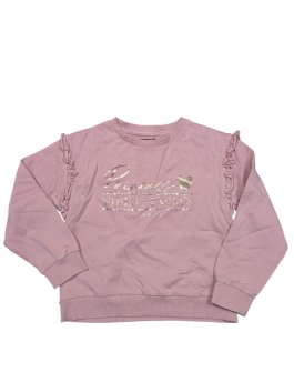 Růžová mikina se zlatým nápisem pro holky secondhand Studio