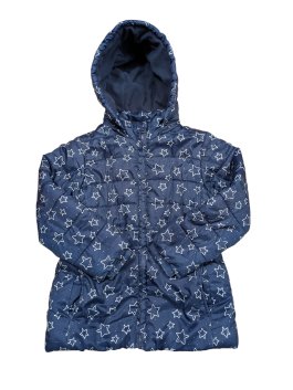 Tmavě modrá zimní bunda s hvězdičkami pro holky secondhand Losan